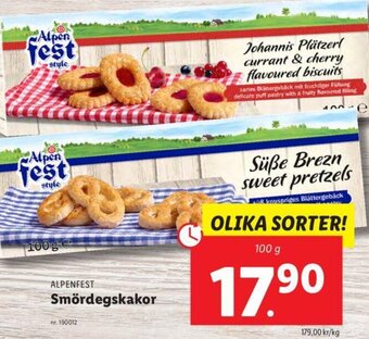 Lidl ALPENFEST Smördegskakor erbjuda