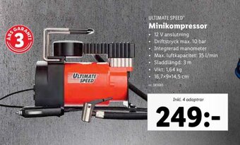 Lidl ULTIMATE SPEED Minikompressor erbjuda