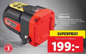 Lidl ULTIMATE SPEED Oljepump erbjuda