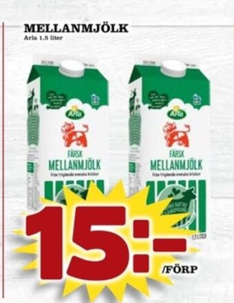 Matdax Arla mellanmjölk erbjuda