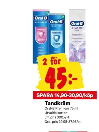 City Gross Oral-b tandkräm erbjuda