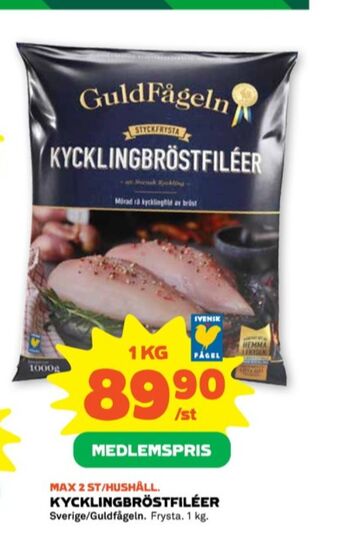 Stora Coop Guldfågeln kycklingbröstfilé erbjuda