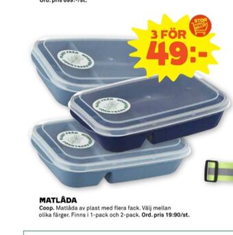 Stora Coop Coop matlådor erbjuda