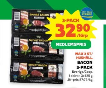 Stora Coop Coop baconskivor erbjuda