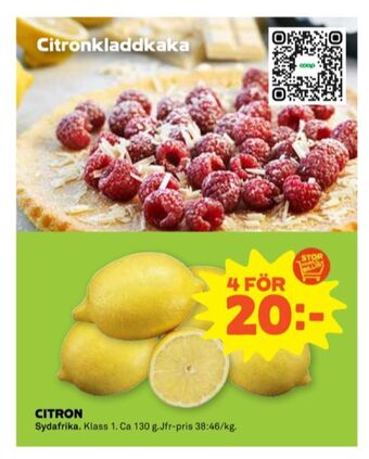 Stora Coop Coop citroner erbjuda