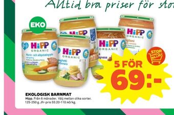 Stora Coop Hipp barnmat erbjuda