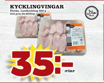 Din Mat Kycklingvingar erbjuda
