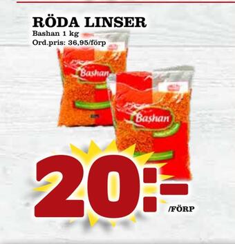Supergrossen Röda linser erbjuda