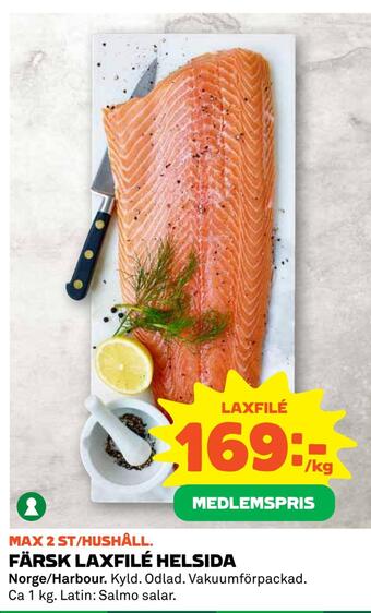 Coop Färsk laxfilé helsida erbjuda