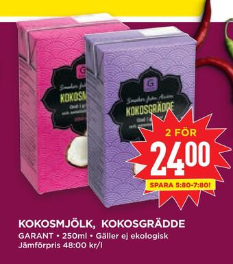 Willys Hemma Kokosmjölk, kokosgrädde erbjuda