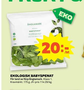 Coop Forum Ekologisk babyspenat erbjuda