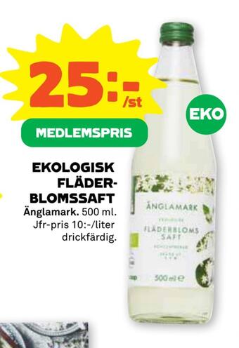 Coop Forum Ekologisk fläderblomssaft erbjuda