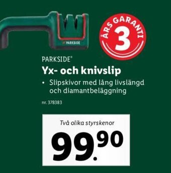 PARKSIDE Yx- och knivslip