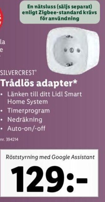 Lidl SILVERCREST Trådlös adapter* erbjuda