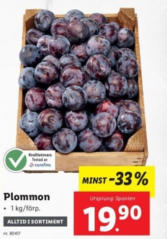 Lidl Plommon erbjuda