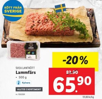 Lidl SVEA LANTKÖTT Lammfärs erbjuda
