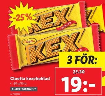 Lidl Cloetta kexchoklad erbjuda