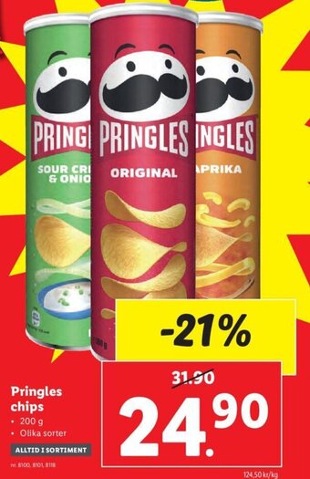 Lidl Pringles chips erbjuda