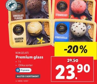 Lidl BON GELATI Premium glass erbjuda