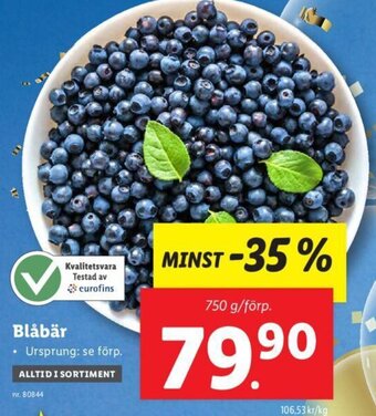 Lidl Blåbär erbjuda