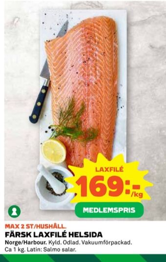 Coop Harbour salmon co laxfilé erbjuda