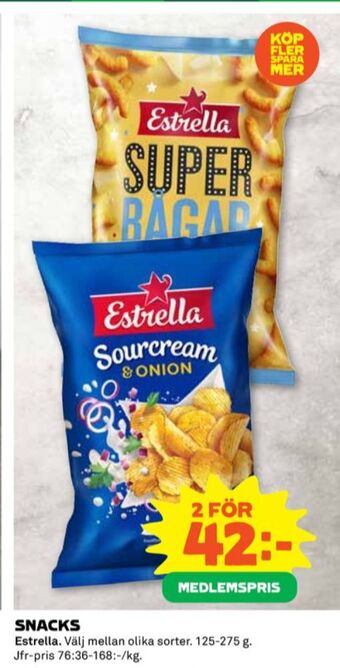 Coop Estrella chips erbjuda