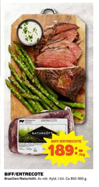 Coop Naturkött biff erbjuda