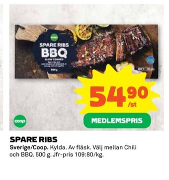 Coop Coop spareribs erbjuda