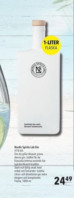Citti Nordic spirits lab gin erbjuda