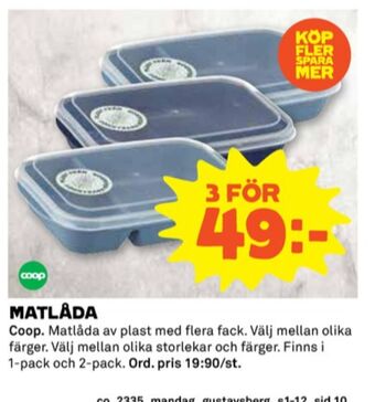 Coop Coop matlådor erbjuda