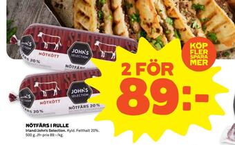 Stora Coop Nötfärs i rulle erbjuda