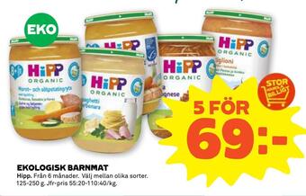 Stora Coop Ekologisk barnmat erbjuda