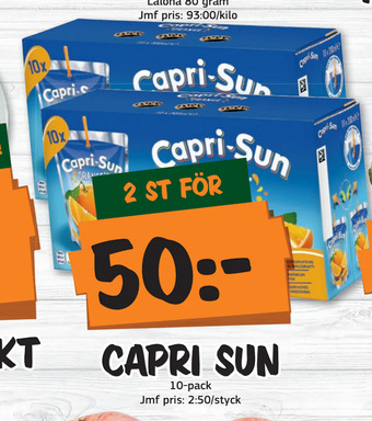Bazaar Food market Capri sun erbjuda