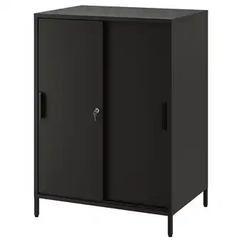 IKEA Trotten skåp med skjutdörrar, antracit, 80x55x110 cm erbjuda