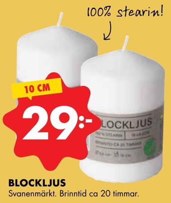 ÖoB Blockljus erbjuda