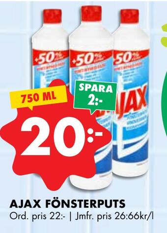 ÖoB Ajax fönsterputs erbjuda