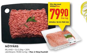 Willys Nötfärs erbjuda