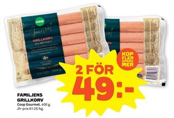 Stora Coop Familjens grillkorv erbjuda