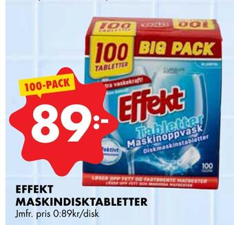ÖoB Effekt maskindisktabletter erbjuda