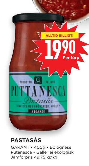 Willys Pastasås erbjuda