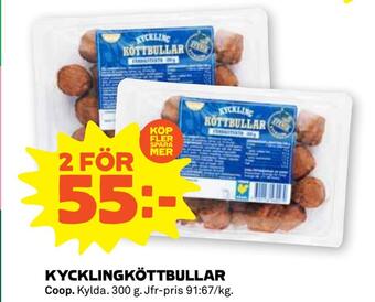 Stora Coop Kycklingköttbullar erbjuda