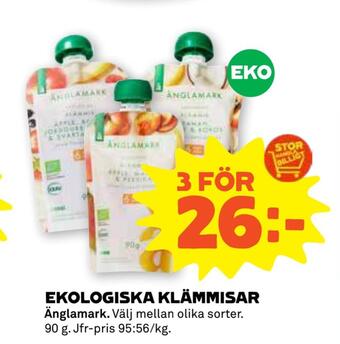 Stora Coop Ekologiska klämmisar erbjuda