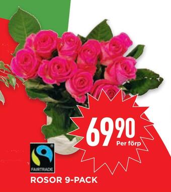Willys Rosor 9-pack erbjuda