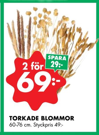 ÖoB Torkade blommor erbjuda