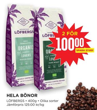 Willys Hela bönor erbjuda