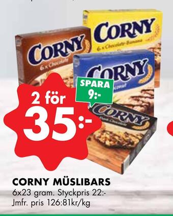 ÖoB Corny müslibars erbjuda