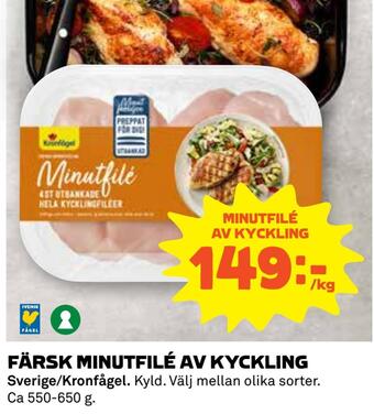 Coop Konsum Färsk minutfilé av kyckling erbjuda