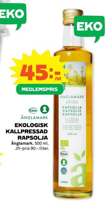 Coop Daglivs Ekologisk kallpressad rapsolja erbjuda