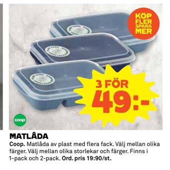 Coop Daglivs Matlåda erbjuda