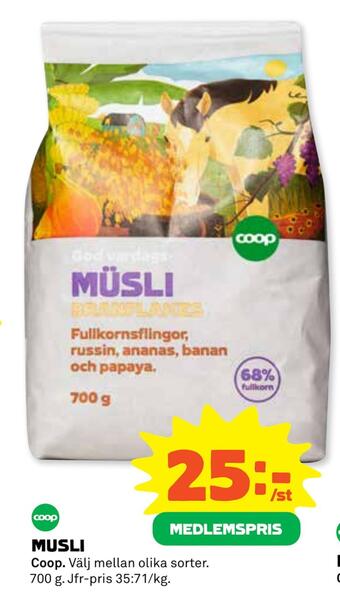 Coop Musli erbjuda
